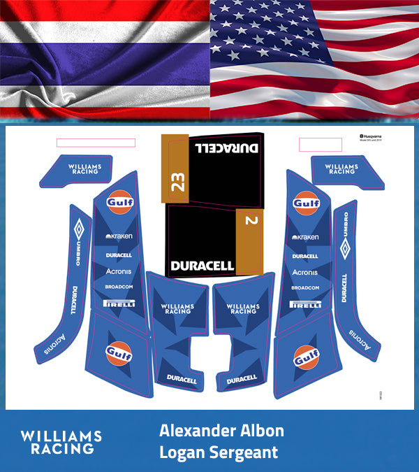 Williams Racing F1 2023 stickers / decals
